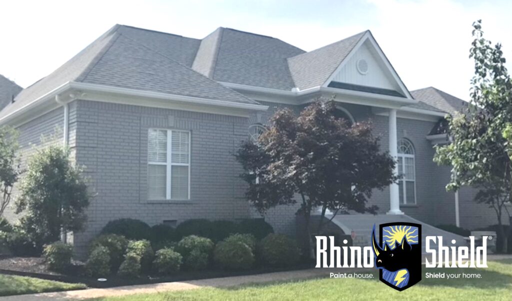 Home with Brick Exterior Paint Coating by Rhino Shield of Nashville